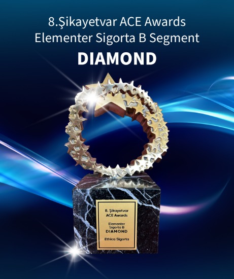 8. Şikayetvar ACE Awards Sigorta B Segment DIAMON ödülü