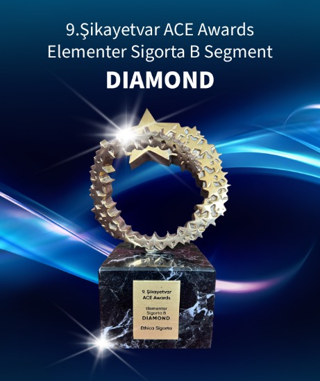 8. Şikayetvar ACE Awards Sigorta B Segment DIAMON ödülü